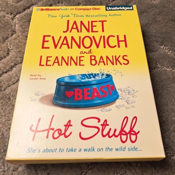 Hot Stuff BY Janet Evanovich LEANNE BANKS AUDIOBOOK CD Unabridged 4 Discs 2007 - Picture 1 of 3